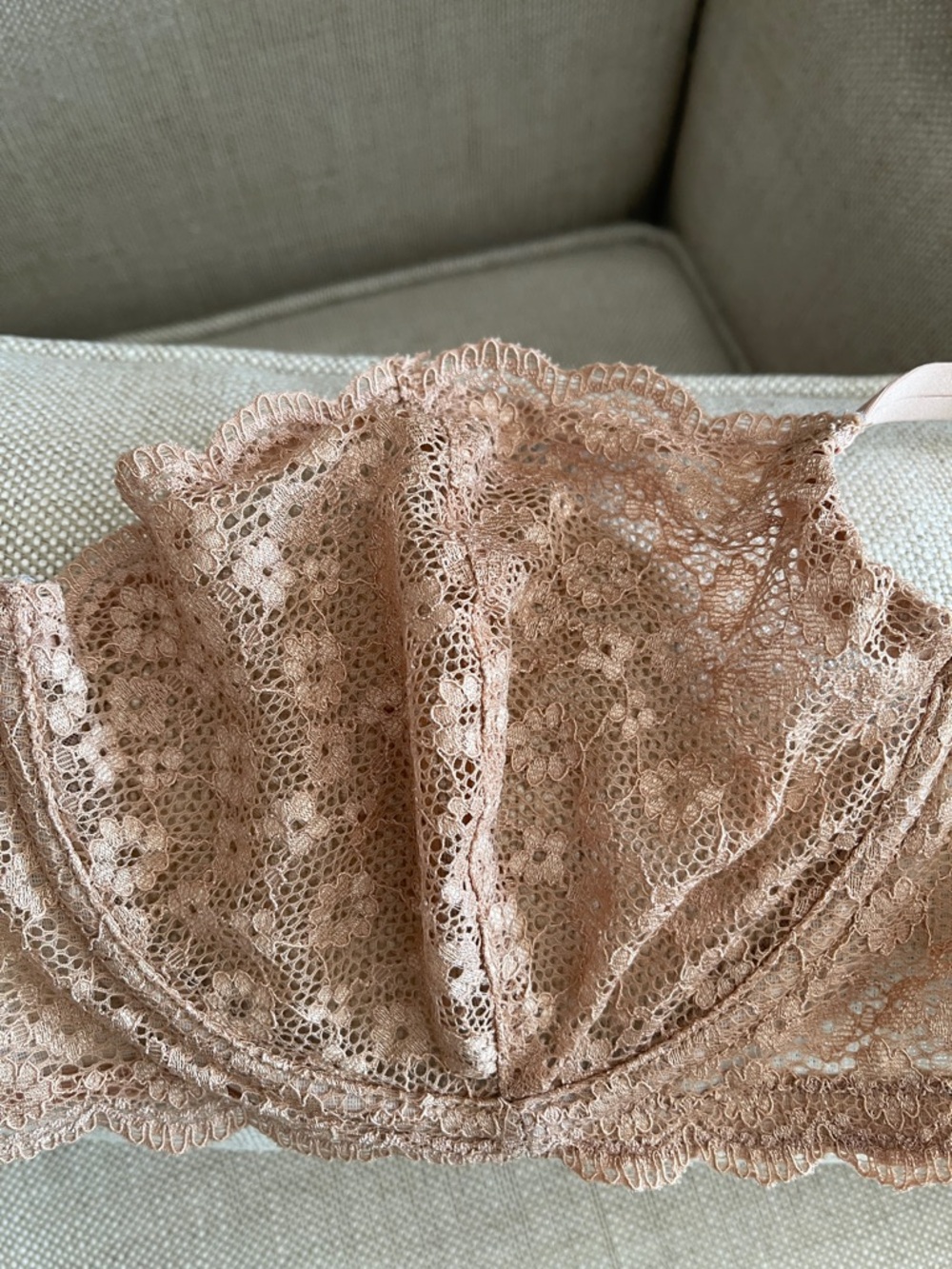 Isaac Mizrahi Lace Nude Fabtech Underwire Bra 36d View 2